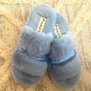 Blue fabletics slippers NWOT